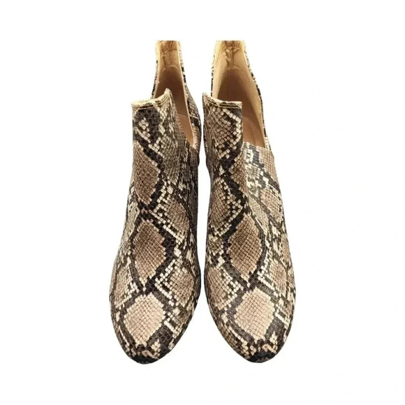 Lane Bryant Wide Width Snakeskin Booties Size 11W NWOT Ankle Boots Block Heel - Picture 1 of 5
